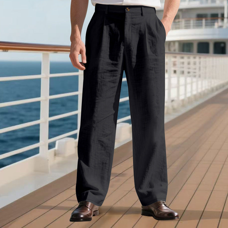 Casual Loose-Fit Business Suit Trousers