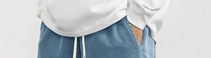 Men's Corduroy Mid-Waist Casual Pants