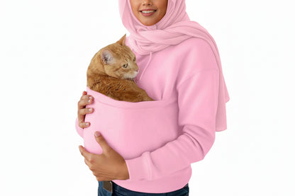 Women's Hooded Pocket Pet Shirt Sweatshirt