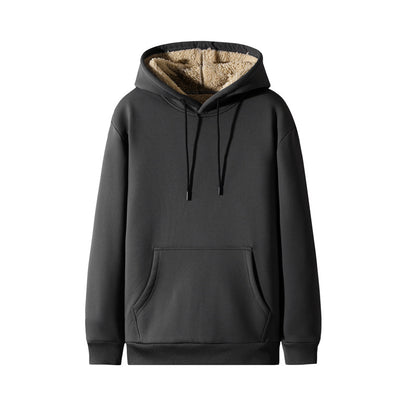 Men's Fashion Casual Fleece-lined Thickened Hooded Sweatshirt