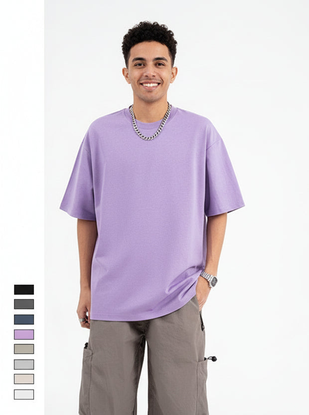 Heavy Men's Cotton Brand High Street Short Sleeve Loose T-shirt