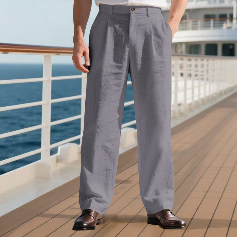Casual Loose-Fit Business Suit Trousers