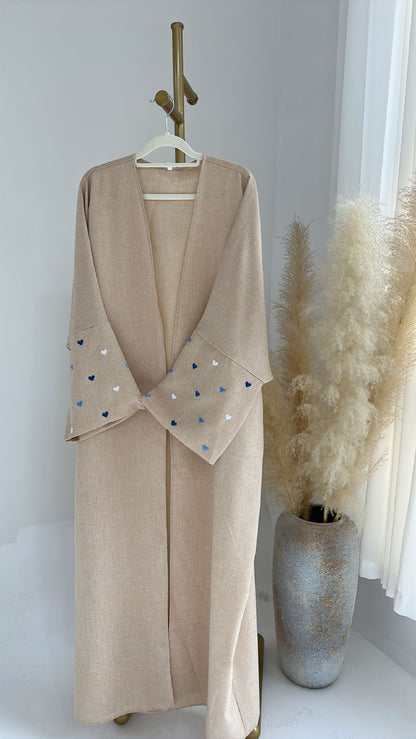 Love Embroidered Elegant Cardigan Robe