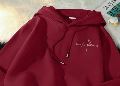 Hooded Pullover Sweatshirt Loose-fitting Casual Top
