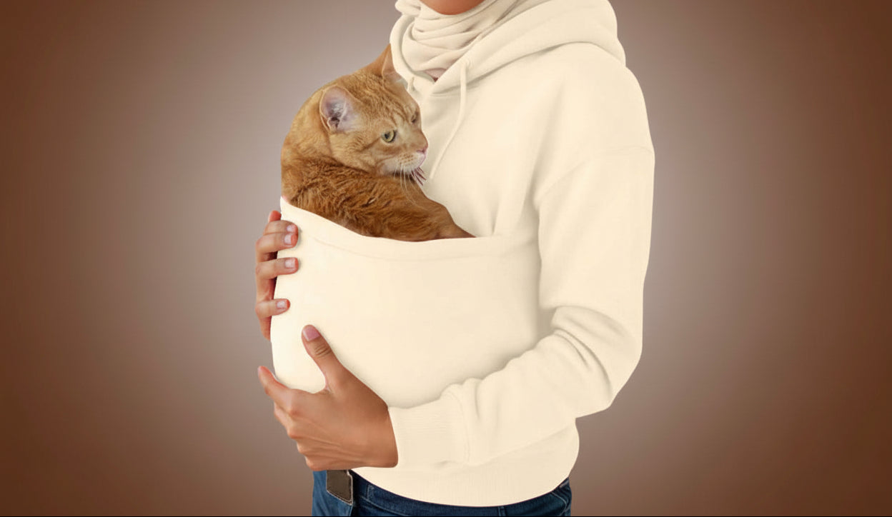 Women's Hooded Pocket Pet Shirt Sweatshirt