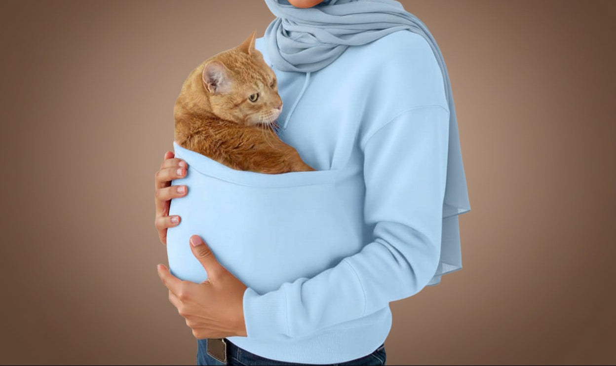 Women's Hooded Pocket Pet Shirt Sweatshirt