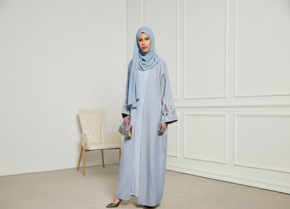 Middle East Muslim Clothing Robe Embroidered Cardigan Dress