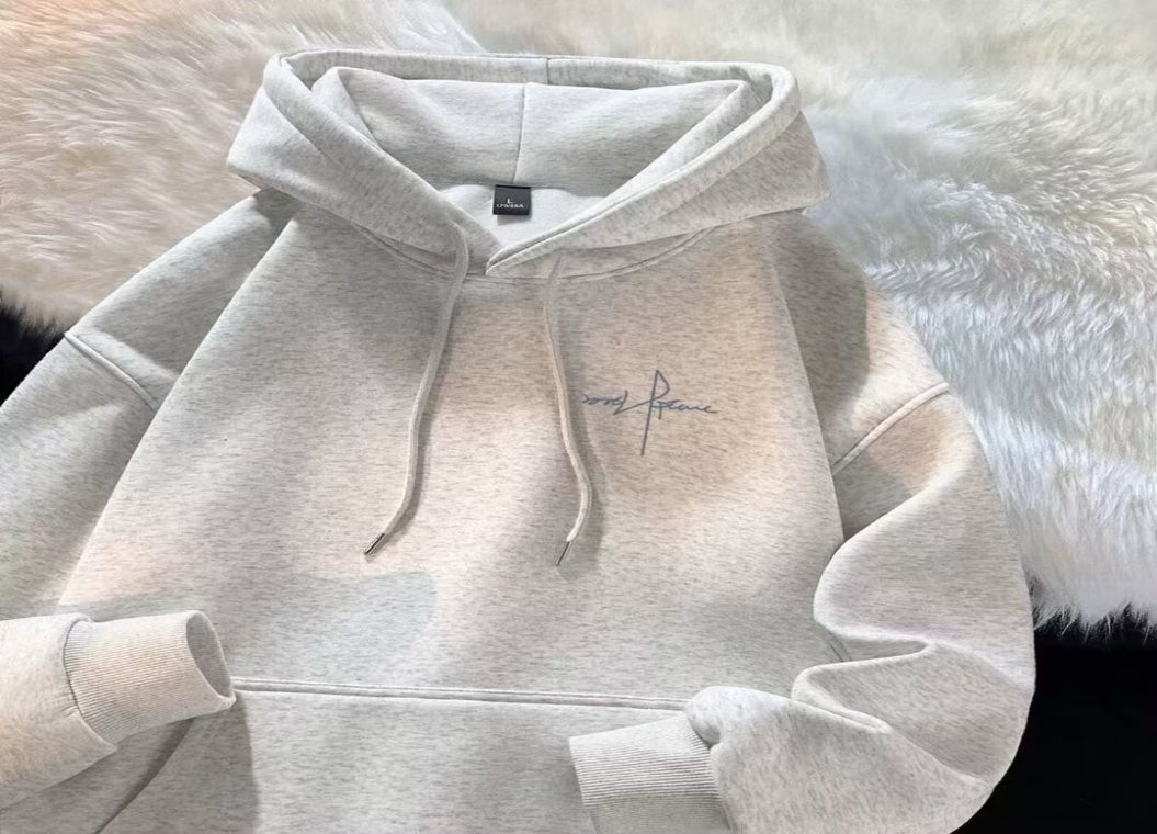 Hooded Pullover Sweatshirt Loose-fitting Casual Top