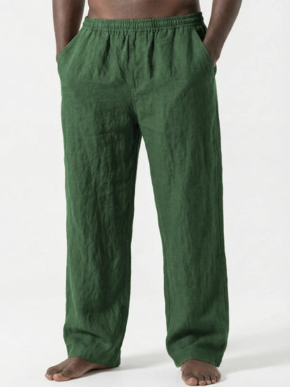 Men's Loose Casual Pants Linen Breathable Sweatpants