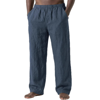 Men's Loose Casual Pants Linen Breathable Sweatpants