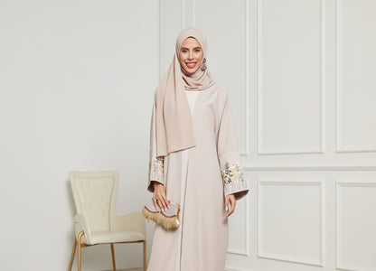 Middle East Muslim Clothing Robe Embroidered Cardigan Dress