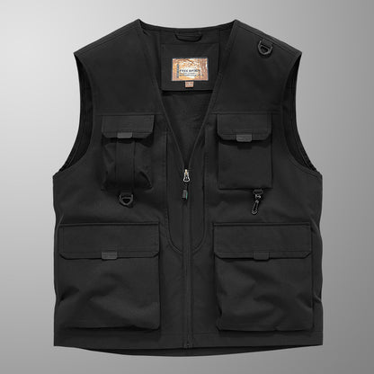 Frock Vest Men's Coat Fishing Multi-pocket Vest