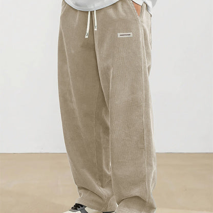 Men's Corduroy Mid-Waist Casual Pants