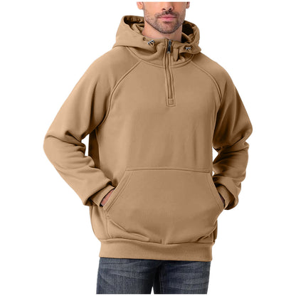 Men's Fashionable All-Match Multi-Color Half-Zip Hoodie