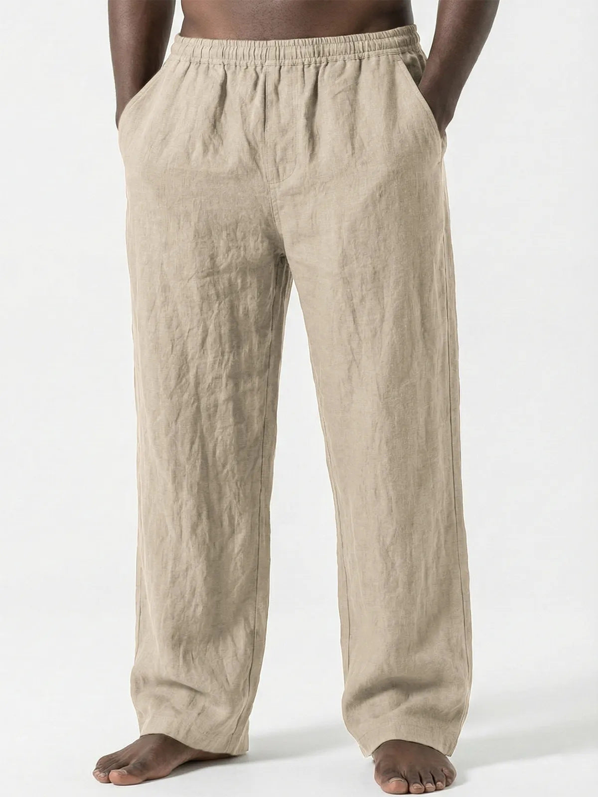 Men's Loose Casual Pants Linen Breathable Sweatpants