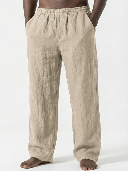 Men's Loose Casual Pants Linen Breathable Sweatpants