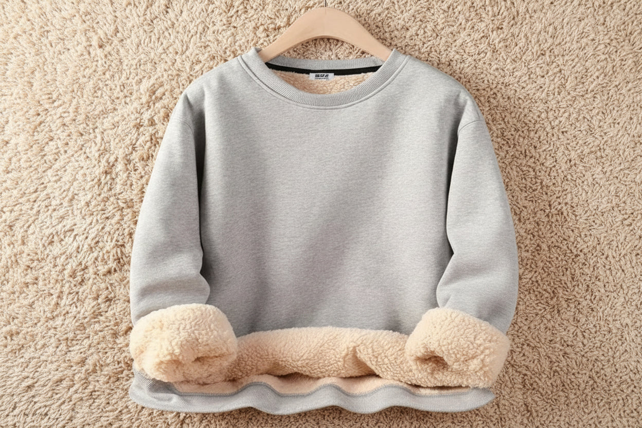 Loose-fitting Versatile Extra-thick Crewneck Hoodie