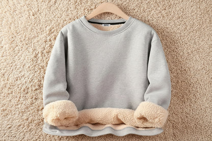 Loose-fitting Versatile Extra-thick Crewneck Hoodie