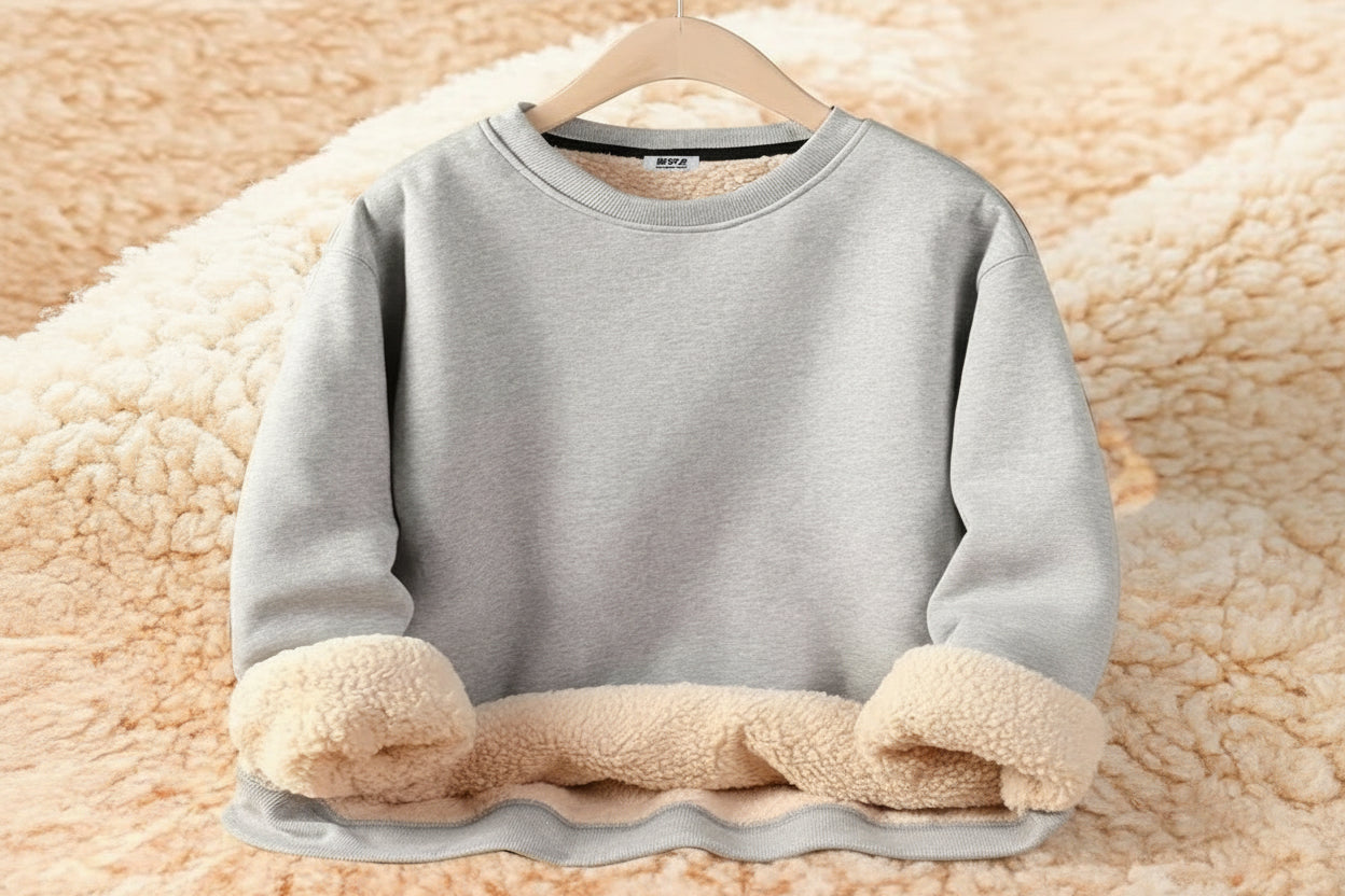 Loose-fitting Versatile Extra-thick Crewneck Hoodie