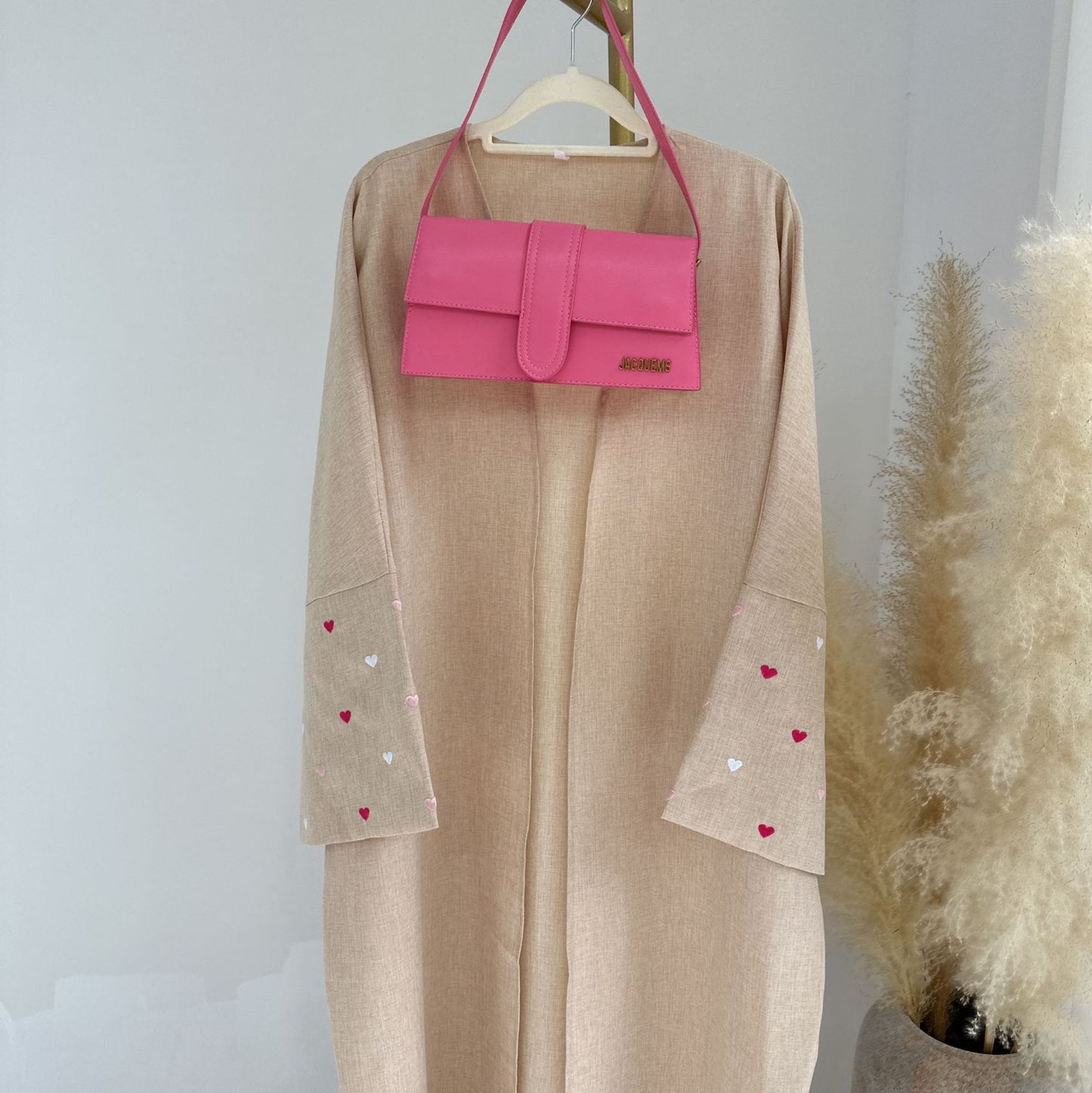 Love Embroidered Elegant Cardigan Robe