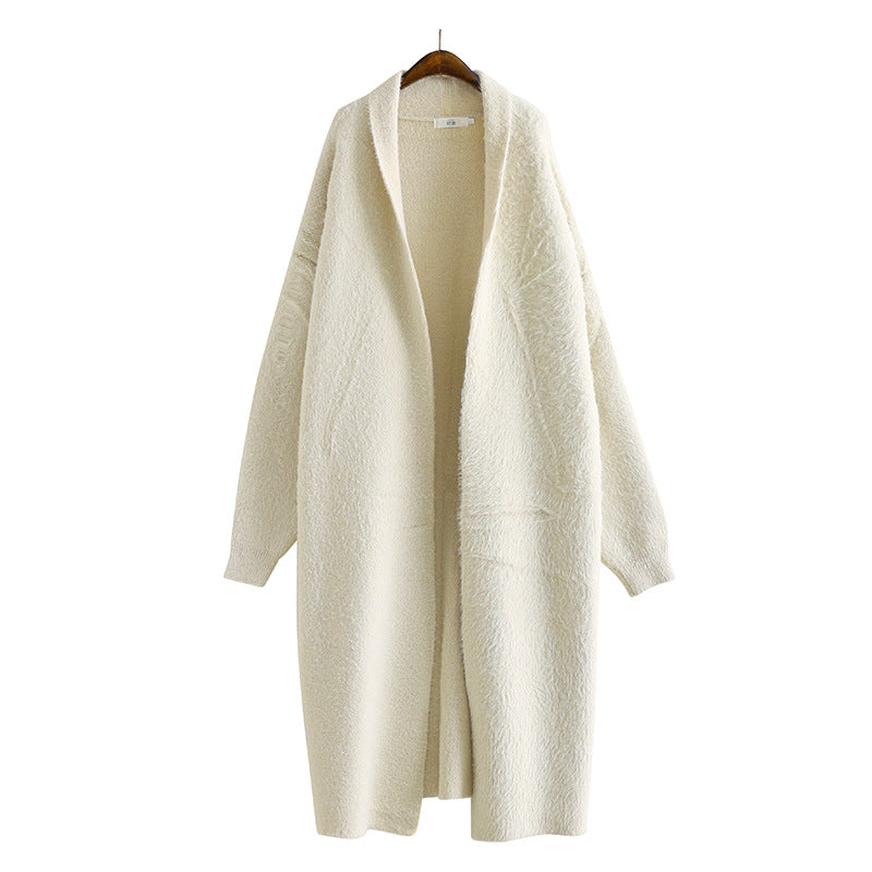 Mink Fleece Sweater Cardigan Fur Coat