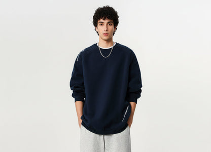 3D Cut Hoodie Men's Loose Round Neck Jacket