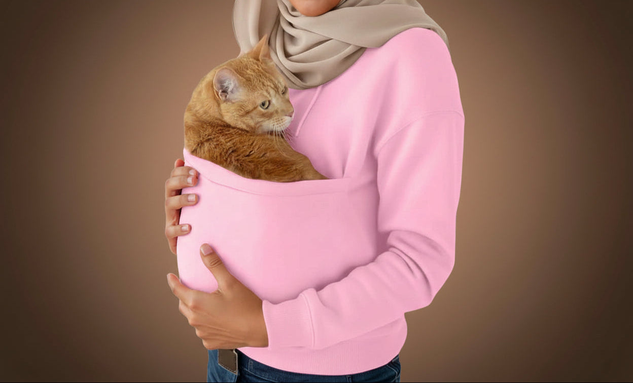 Women's Hooded Pocket Pet Shirt Sweatshirt