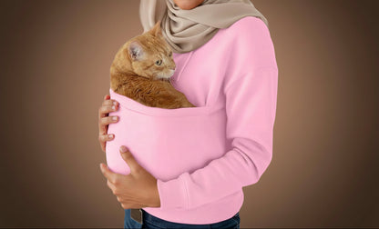 Women's Hooded Pocket Pet Shirt Sweatshirt