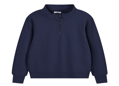 Heavy Pearl Air Layer Semi-access Control Zipped Stand Collar Sports Sweater