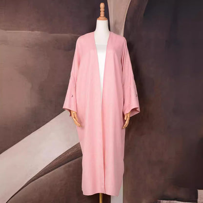 Muslim Elegant Cardigan Embroidered Dress Robe