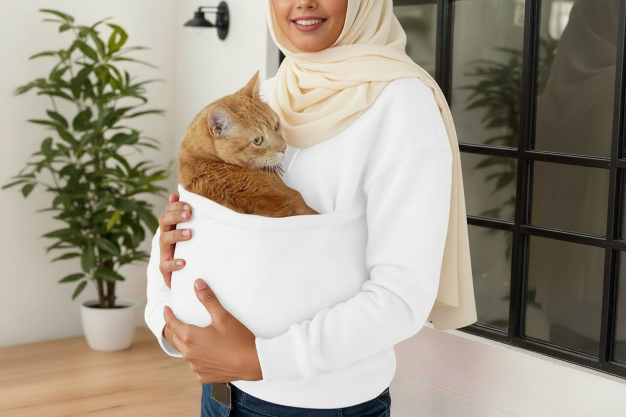 Women's Hooded Pocket Pet Shirt Sweatshirt