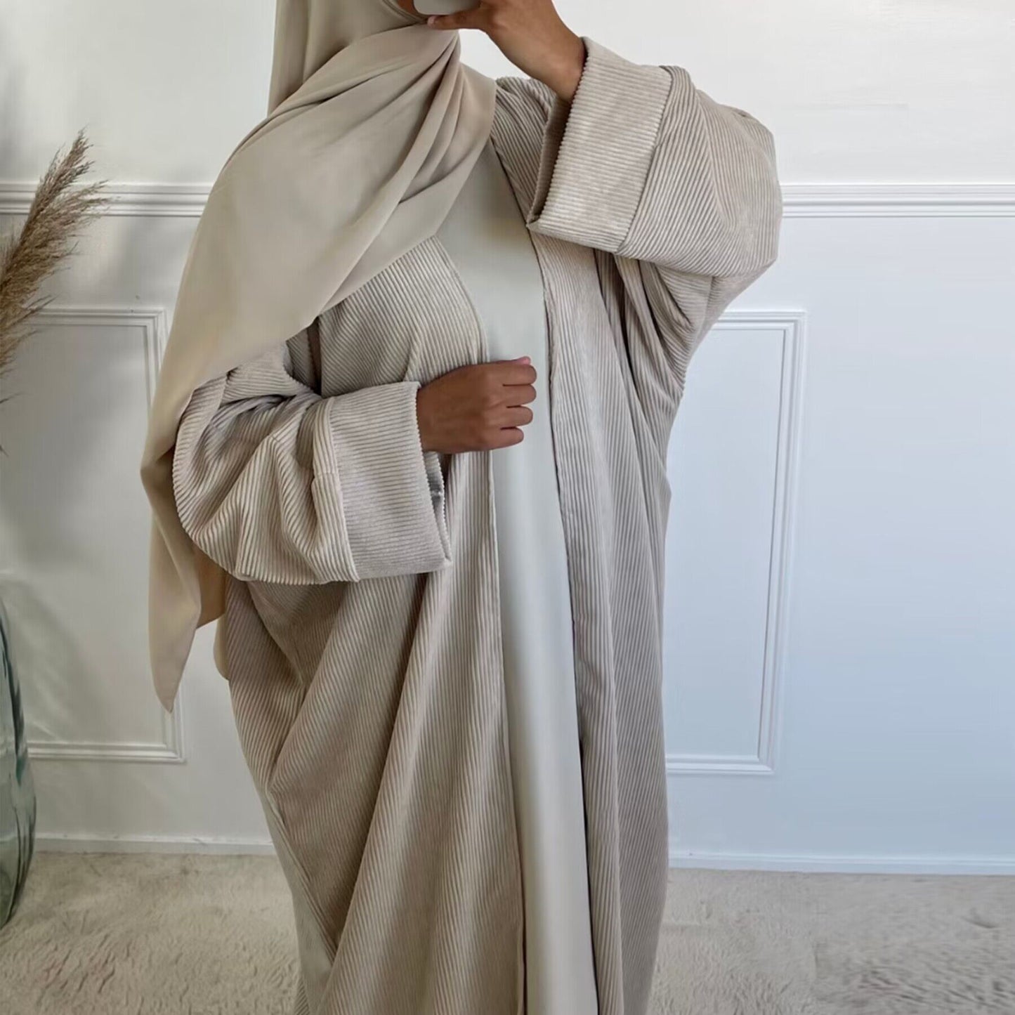 Middle East  Autumn And Winter Cardigan Dress
